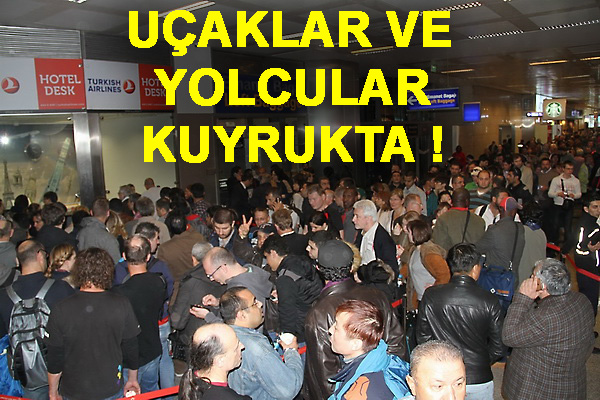 KAZA HAVALİMANI TRAFİĞİNİ KİLİTLEDİ !