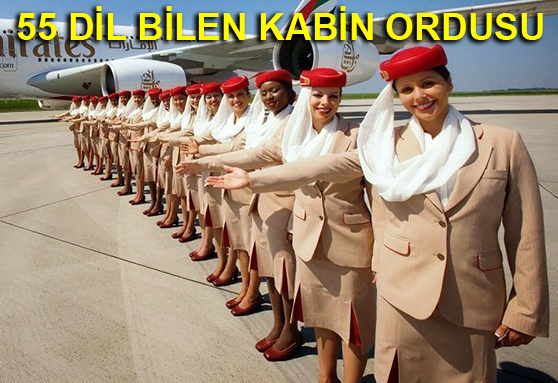 EMİRATES’İN UÇAKLARINDA 20 BİN HOSTES ÇALIŞIYOR !