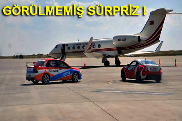 ERDOĞAN’IN UÇAĞINI ‘DRİFT’LE KARŞILADI