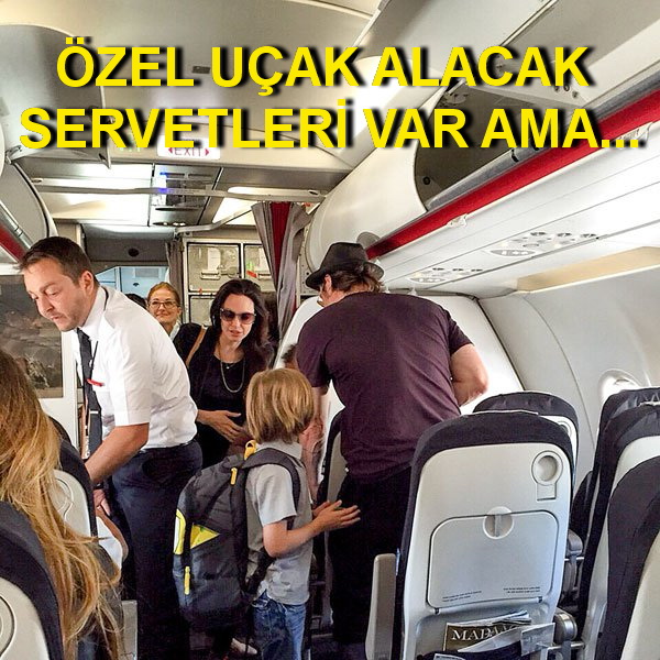 ANGELİNA, BRAD VE ÇOCUKLARI EKONOMİDE UÇTU