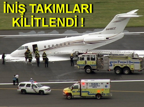 BURUN ÜZERİNE İNEN UÇAK TEHLİKE ATLATTI !