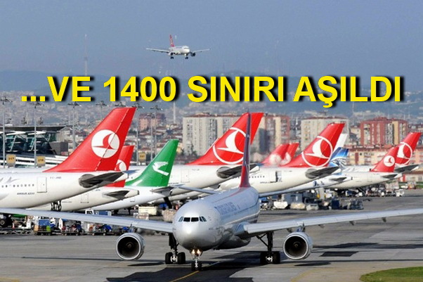 ATATÜRK HAVALİMANINDA YENİ REKOR 1403 UÇAK !