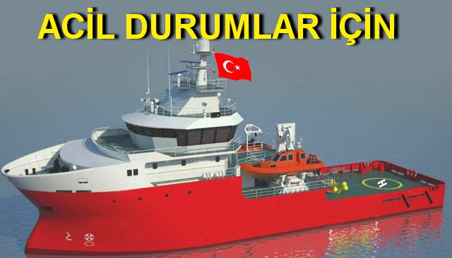 HELİKOPTER PİSTLİ İLK KURTARMA GEMİSİ HİZMETTE (ÖZEL)