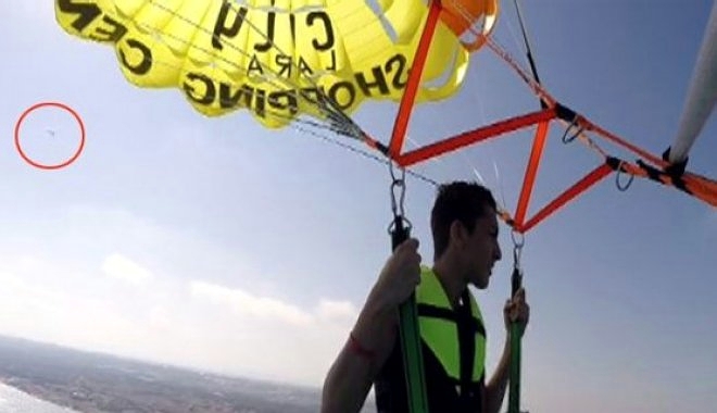 PARAMOTORLA 500 METREDEN BÖYLE ÇAKILDI (VİDEOLU)