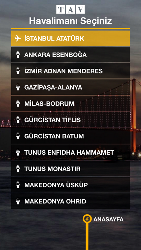 HAVALİMANI REHBERİ TAV MOBİLE YENİ YÜZÜYLE HİZMETTE!
