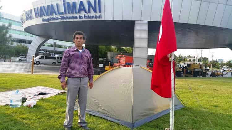 ATATÜRK HAVALİMANI’NA ÇADIR KURDU!