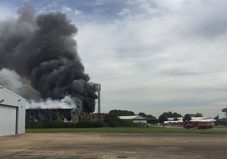 SOUTHEND HAVALİMANI’NDA HANGAR YANGINI!