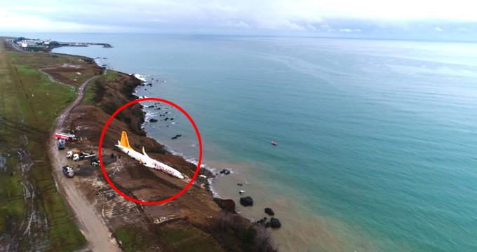 UÇAĞIN İNİŞ ANI KAMERADA! (VİDEOLU)