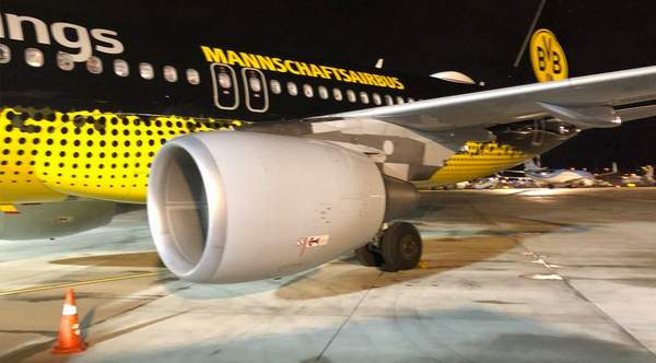 SCHALKE 04 KAFİLESİ UÇAĞI GÖRÜNCE SOK OLDU!