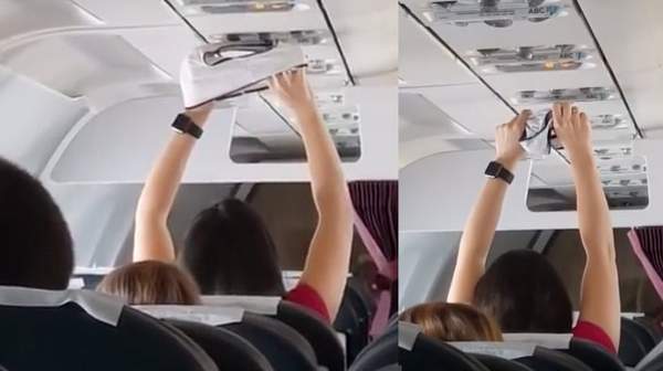 KADIN YOLCU UÇAKTAKİ HERKESİ ŞOKE ETTİ!(VİDEOLU)