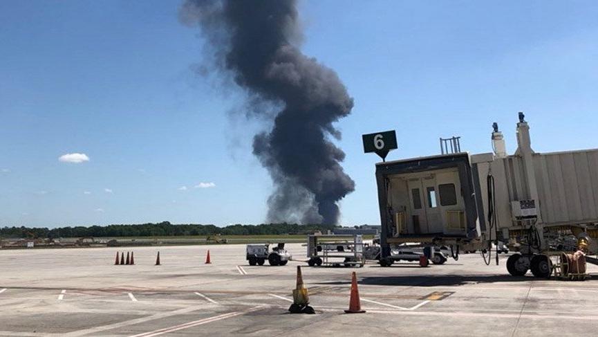 ABD’DE ASKERİ UÇAK  DÜŞTÜ!