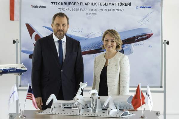 KALE HAVACILIK 777X İÇİN İLK KRUGER FLAPLARİ TESLİM ETTİ
