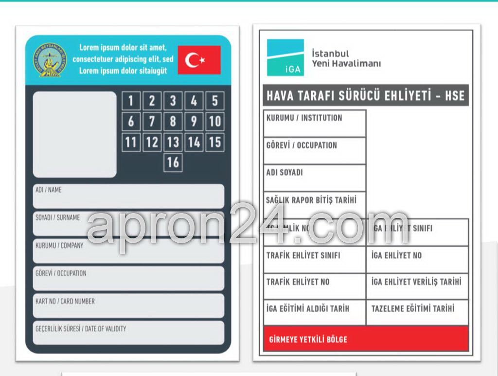 YENİ HAVALİMANI APRON KARTLARI BÖYLE OLACAK