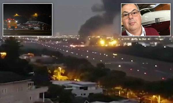 BREZİLYA’DA UÇAK PİSTE ÇAKILDI! (VİDEOLU)