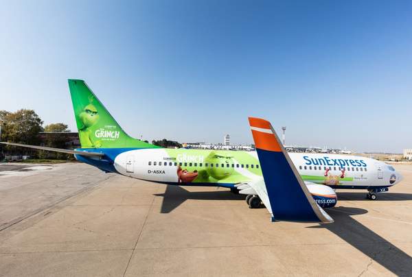 SUNEXPRESS UÇAKLARINA GRİNÇ KARAKTERLERİNİ GİYDİRDİ
