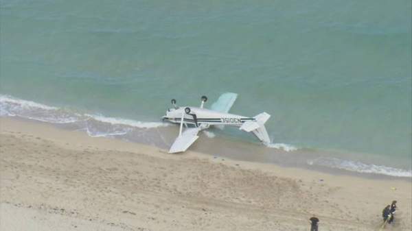 MİAMİ PLAJINA UÇAK DÜŞTÜ!