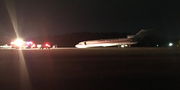 KARGO UÇAĞI PİSTTE GÖVDE ÜSTÜNE İNDİ!