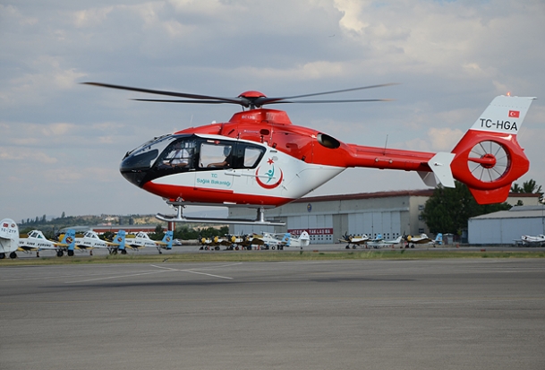 SİVAS’TA AMBULANS HELİKOPTERİ HİZMETE GİRDİ
