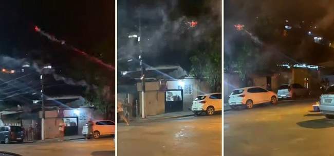 FAZLA SES ÇIKARAN KOMŞUSUNA DRONE İLE SALDIRDI! (VİDEOLU)