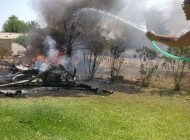 İSPSNYA’DA UÇAK VE HELİKOPTER HAVADA ÇARPIŞTI