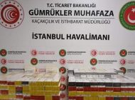 İSTANBUL HAVALİMANI’NDA KAÇAK TÜTÜN ELE GEÇİRİLDİ