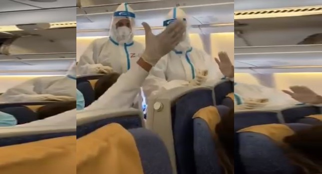 UÇAKTA ‘ SOSYAL MESAFE ‘ TARTIŞMASI!