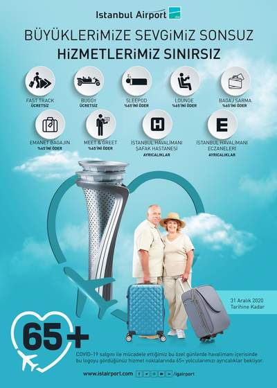 İstanbul Havalimanı’nda 65 yaş ve üstü yolculara sunulan ayrıcalıklı hizmetler 1 Aralık 2023