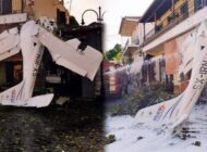 UÇAK EVLERİN ARASINA DÜŞTÜ!.