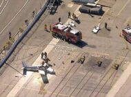 ZORUNLU İNİŞ YAPARKEN KAMYONA ÇARPTI!