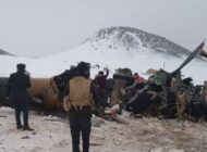 HELİKOPTER KAZASININ YAŞANDIĞI BÖLGEDE İNCELEME