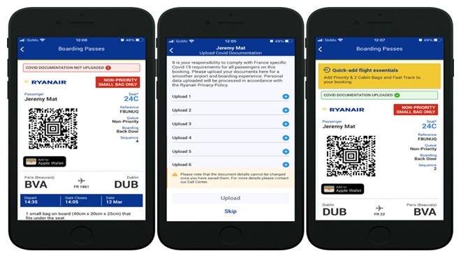RYANAIR ‘SAĞLIK PASAPORTU’ UYGULAMASI BAŞLATTI!
