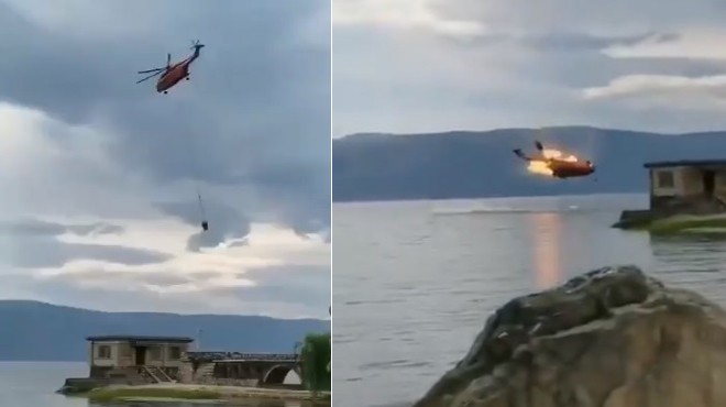 ÇİN’DE HELİKOPTER GÖLE DÜŞTÜ