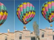 SICAK HAVA BALONU EVE ÇARPTI
