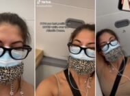 KENDİNİ UÇAK TUVALETİNDE KARANTİNAYA ALDI (videolu)