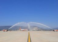 BODRUM SEZONUN İLK DIŞ HAT UÇUŞUNU KARŞILADI