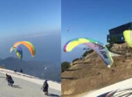 YAMAÇ PARAŞÜTÜ PİLOTLARI BİRBİRİNE DOLANDI