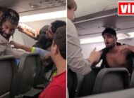 UÇAKTA YUMRUK YUMRUĞA KAVGA