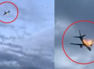 MOTORU ALEV ALAN UÇAK ACİL İNŞ YAPTI