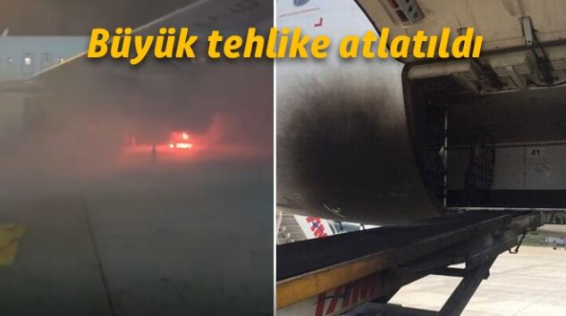 UÇAK ALTINDA YANGIN