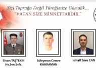 ŞEHİTLERİN İSİMLERİ AÇIKLANDI