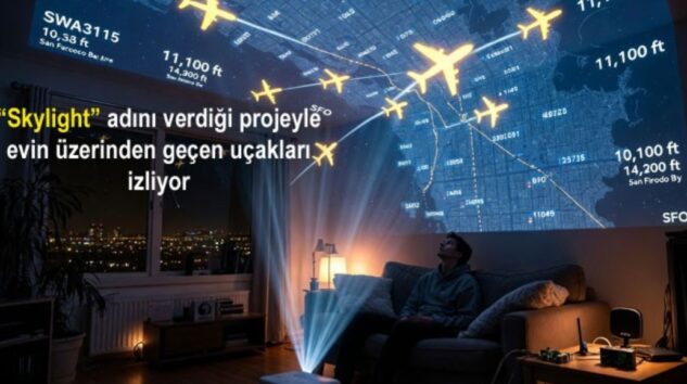 EVİNDEN UÇAKLARI İZLİYOR