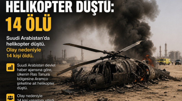 SUUDİ ARABİSTAN’DA HELİKOPTER DÜŞTĞ