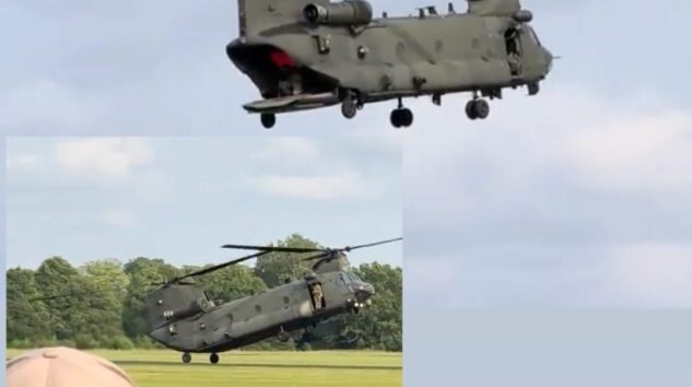 CH-47 CHİNOOK İKİ TEKER ÜZERİNDE GERİ GİTTİ