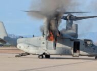 ABD DENİZ PİYADELERİNE AİT MV-22 OSPREY”DE MPTOR YANGINI